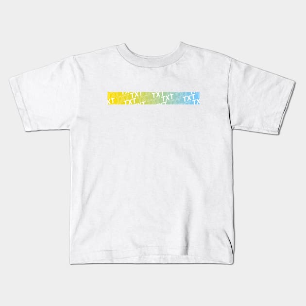 TXT Gradient Stripe Kids T-Shirt by CYPHERDesign